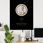 Foto: Ornamental Herdenking geliefd bij één begraf Poster (Thuiskantoor)