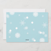 Foto Ornamenten en Sneeuwvlokken Kerst Kaart (Achterkant)