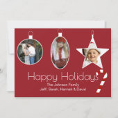 Foto Ornamenten Kerstmis Kaart (Voorkant)