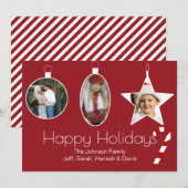 Foto Ornamenten Kerstmis Kaart (Voorkant / Achterkant)