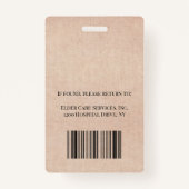 Foto Ouderenzorg Badge (Achterkant)