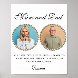 Foto Ouders van de Bride Gift Dank u Gift Poster