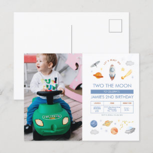 Foto Outer space Feest Astronaut 2e Verjaardag Briefkaart