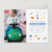 Foto Outer space Feest Astronaut 2e verjaardag Briefkaart (Voorkant)