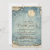 Foto over het Moon Blue Boy Baby shower Kaart (Voorkant)