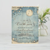 Foto over het Moon Blue Boy Baby shower Kaart (Staand voorkant)