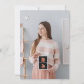 Foto over het Moon Blue Boy Baby shower Kaart (Achterkant)