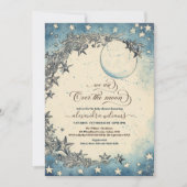 Foto Over the Moon Dreamy Baby shower Kaart (Voorkant)