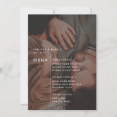 Foto Overdreven Menu Bruiloft (Voorkant)