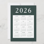 Foto Overlay 2026 Kalender Joyful Christmas Green Feestdagenkaart (Achterkant)