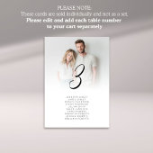 Foto overlay bruiloft gastennaam tafel nummer kaar kaart