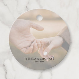 Foto overlay bruiloft gunst Label