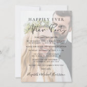 Foto-overlay bruiloftsfeest 'Happily Ever After' Aankondiging (Voorkant)