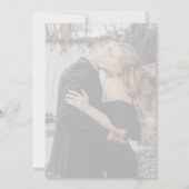 Foto overlay eenvoudige elegante moderne bruiloft kaart (Achterkant)