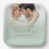 Foto overlay feliciteert nieuwe Mr. Sage Papieren Bordje (Voorkant)