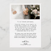 Foto-overlay Getrouwd Blij Nieuwgetrouwd Folie Feestdagenkaart (Achterkant)