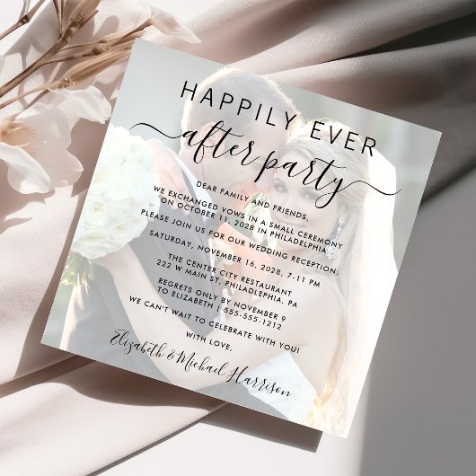 Foto-overlay 'Happily Ever After' bruiloftsrecepti Kaart