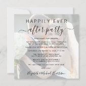 Foto-overlay 'Happily Ever After' bruiloftsrecepti Kaart (Voorkant)