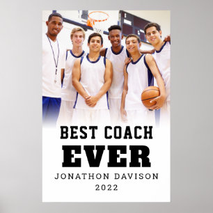 Foto-overlay Jaar Team Beste Coach Ooit Naam Beric Poster