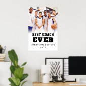 Foto-overlay Jaar Team Beste Coach Ooit Naam Beric Poster (Thuiskantoor)