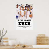 Foto-overlay Jaar Team Beste Coach Ooit Naam Beric Poster (Keuken)