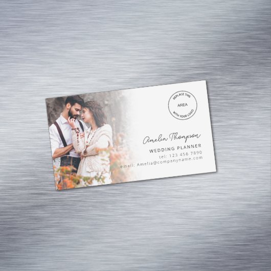Foto Overlay Logo Wedding Planner Magnetisch Visitekaartje (Voorbeeld)