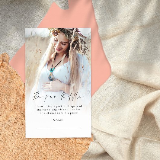 Foto Overlay Luier Raffle Baby shower Informatiekaartje