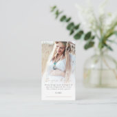 Foto Overlay Luier Raffle Goud Baby shower Informatiekaartje (Staand voorkant)