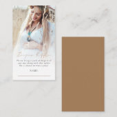 Foto Overlay Luier Raffle Goud Baby shower Informatiekaartje (Voorkant / Achterkant)
