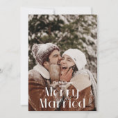 Foto Overlay Minimalist Merry and Married Feestdagenkaart (Voorkant)