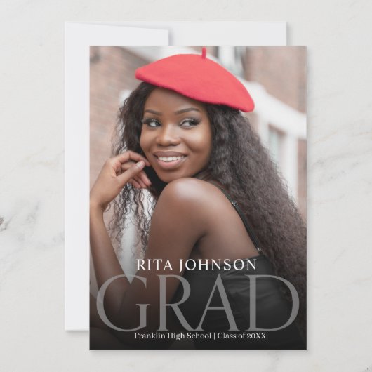 Foto Overlay Modern Afstuderen Aankondiging (Voorkant)