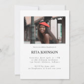 Foto Overlay Modern Afstuderen Aankondiging (Achterkant)