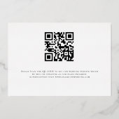 Foto-overlay QR-code Save The Date Roze Goud Echt Folie Uitnodiging (Achterkant)