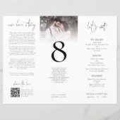 Foto Overlay QR Love Story Menu Table No Trifold (Voorkant)