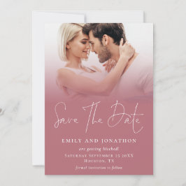Foto Overlay QR Roos Goud Wit Script Bruiloft Save The Date