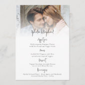 Foto Overlay Script Boho Wedding Menu Kaart (Voorkant)
