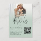 Foto Overlay Script QR Sage Bruiloft Details Kaart (Voorkant)