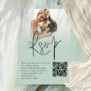 Foto Overlay Script QR Sage Bruiloft RSVP Kaart