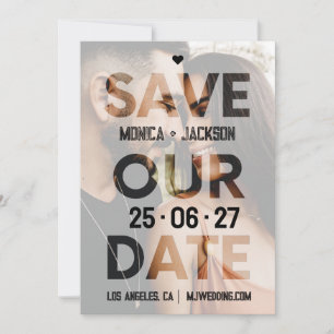 Foto-overlay-uitknippen typografie Stedelijke brui Save The Date