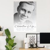 Foto-overlay viering van het leven Naam Funeral  Poster (Thuiskantoor)