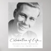 Foto-overlay viering van het leven naam rouwdienst poster (Voorkant)