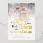 Foto-overlay: vind vreugde in kleine dingen met Ke Folie Feestdagenkaart (Voorkant)