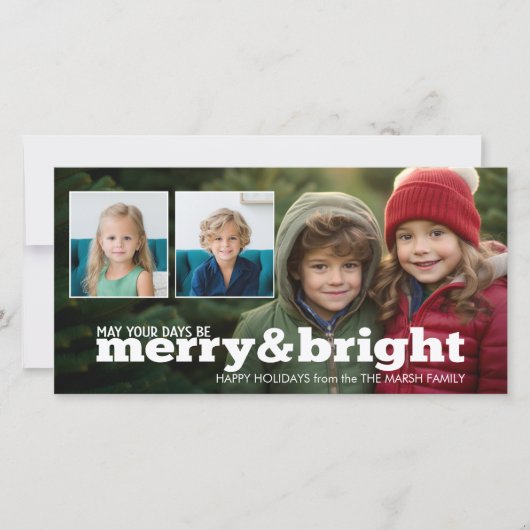 Foto Overlay Vrolijke en heldere vakantie collage Feestdagenkaart (Voorkant)