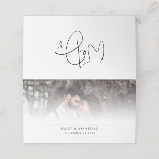 Foto overlay We doen script bruiloft Plaatskaartje (Buitenkant ongevouwen)