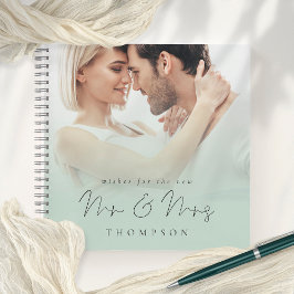 Foto overlay wenst nieuwe Mr. Mrs. Sage gastenboek Notitieboek