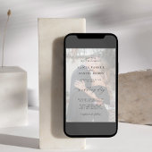 Foto-overlay zwart-wit moderne bruiloft kaart