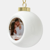 Foto Paar Kerst Sneeuwvlok Ingelijste Ornament (Rechts)