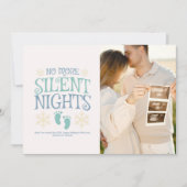 Foto paar Kerstmis Zwangerschap aankondiging (Voorkant)