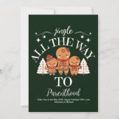 Foto paar Kerstmis Zwangerschap aankondiging (Voorkant)