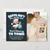 Foto paar Kerstmis Zwangerschap aankondiging (Voorkant)